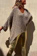 Dolman Sleeves Relaxed Fit Irregular Knitting Sweater
