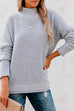 Mixiedress Fall Solid Mockneck Drop Shoulder Sweater