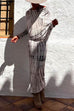Cold Shoulder Batwing Long Sleeves Tie Dye Maxi Dress