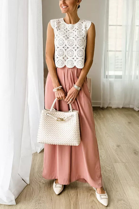 Chicest Solid Wide Leg Palazzo Pants