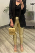 Chicest Skinny Metallic Faux Leather Pants
