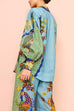 Lantern Long Sleeves Button Up Unique Printed Blouse Shirt