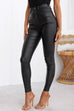 High Waist Faux Leather Stretchy Slim Fit Pants
