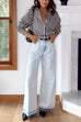 Mixiedress Raw Hem Distressed Wide Leg Denim Pants