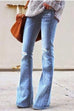 Mixiedress Casual Ripped Skinny Bell Bottom Jeans