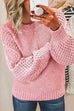 Mixiedress Crewneck Hollow Out Crochet Knitting Sweater