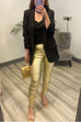 Chicest Skinny Metallic Faux Leather Pants