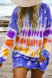 Mixiedress Long Sleeve Tie Dye Sweatshirt Dress