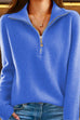 Mixiedress Half Zipper Up Ribbed Knit Pullover Sweater