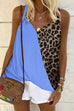 Mixiedress V Neck Leopard Splice Cami Top