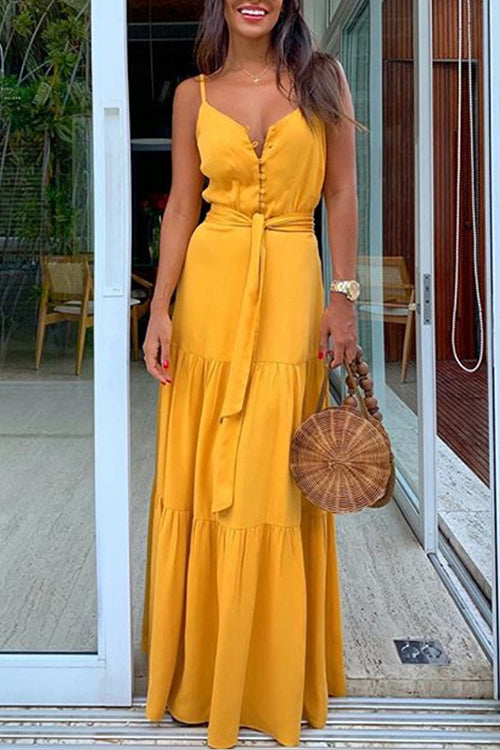 Moxidress Crewneck Sleeveless Striped Bow-Knot Wide Leg Jumpsuit