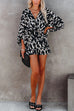Mixiedress V Neck Batwing Sleeve Printed Romper