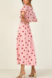 Mixiedress Short Sleeve Crop Top and High Waist Skirt Polka Dot Set