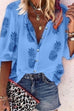 Mixiedress Buttons V Neck Pineapple Printed Shirt
