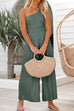 Mixiedress Solid One Shoulder Wide Leg Jumpsuit