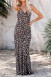 Mixiedress Stylish V Neck Leopard Cami Dress