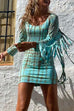 Mixiedress Tassel Long Sleeve Tie Dye Bodycon Dress