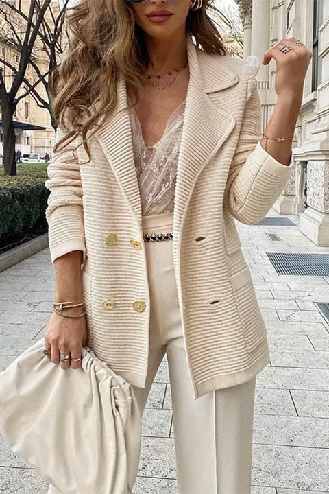 Mixiedress Fashion Lapel Buttons Cardigans with Pockets