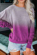 Mixiedress Crewneck Long Sleeve Gradient Printed Sweatshirt
