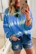 Mixiedress Fashion Style Crewneck Tie Dye Long Sleeve T Shirt