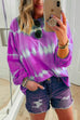 Mixiedress Fashion Style Crewneck Tie Dye Long Sleeve T Shirt