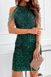 Mixiedress Stylish Crewneck Sleeveless Bodycon Sequin Dress