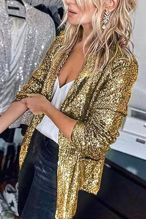 Mixiedress Fashion Style Slim Fit Sequin Cardigans