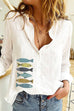 Mixiedress Long Sleeve Button Down Cotton Linen Shirt