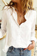 Mixiedress Solid Button Down Cotton Linen Blouse Shirt