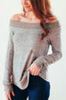 Mixiedress Casual Off Shoulder Long Sleeve Knit Sweater