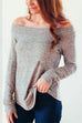 Mixiedress Casual Off Shoulder Long Sleeve Knit Sweater