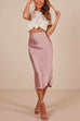 Mixiedress Fashion Style High Waist Satin Skirts