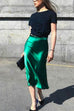 Mixiedress Fashion Style High Waist Satin Skirts