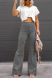 Mixiedress High Waist Bell Bottomed Corduroy Pants