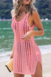 Mixiedress V Neck Hollow Out Side Split Cover Up Dress
