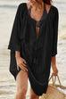 Mixiedress Tassel V Neck Short Sleeve Beach Dress