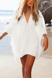 Mixiedress Casual V Neck Hollow Out Beach Dress