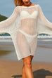Mixiedress Long Sleeve Hollow Out Beach Dress