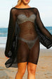 Mixiedress Long Sleeve Hollow Out Beach Dress