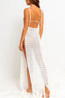 Mixiedress Tassel V Neck Sleeveless Side Split Cover Up Dress