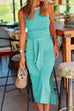 Mixiedress Halter Sleeveless Tie Waist Side Split Dress