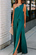 Mixiedress Stylish One Shoulder Sleeveless Side Split Dress