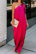 Mixiedress Stylish One Shoulder Sleeveless Side Split Dress