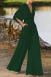 Mixiedress Deep V Neck High Waist Wide Leg Jumpsuit