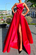 Mixiedress Off Shoulder Sleeveless Slit Maxi Party Dress