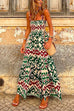 Mixiedress Bohemia Smocked Ruffle Tiered Maxi Cami Holiday Dress