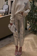 Chic Straight Leg Pocketed Faux Leather Pants