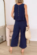 Mixiedress Sleeveless Ruffle Top Wide Leg Pants Set