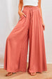 Mixiedress Drawstring Elastic Waist Wide Leg Baggy Pants(5 Colors Available)