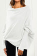 Mixiedress Solid Batwing Sleeves Slouchy Knit Sweater